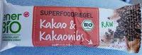 Mängden socker i Superfoodriegel Kakao & Kakonibs