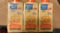 Mängden socker i GENUSSPLUS KIDS FRUCHTSAFT ORANGE-MANDARINE