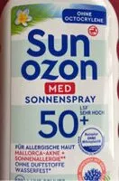 Mängden socker i Sun Ozon Med Sonnenspray 50+