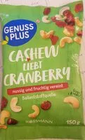 Mängden socker i Genuss Pluss- Cashew liebt Cranberry