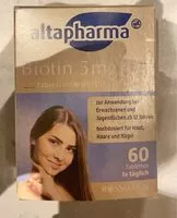 Mängden socker i BIOTIN 5mg N