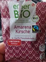 Mängden socker i Amarena Kirsche in Zartbitterschokolade