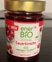 Mängden socker i ener BiO Sauerkirsche 40%weniger Zucker