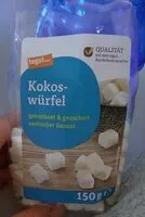 Mängden socker i Kokos würfel getrocknet und gezuckert