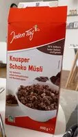 Mängden socker i Knusper schoko musli