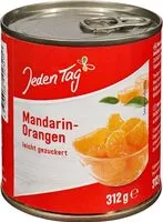 Mängden socker i Mandarinen-Orangen