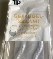 Mängden socker i Geflügel-Salami mit Truthahnfleisch und Palmfett geräuchert