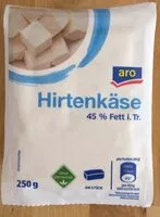 Mängden socker i Hirtenkäse 45% fett i. tr.