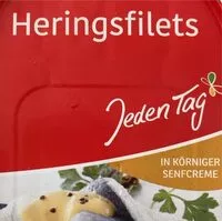 Mängden socker i Heringsfilet in körniger Senfcreme