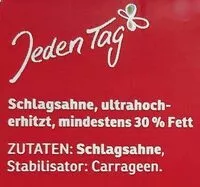 Mängden socker i Schlagsahne