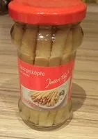 Mängden socker i Spargelköpfe weiß geschält