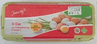 Mängden socker i 10 Eier aus Freilandhaltung