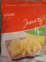 Mängden socker i Gouda jung, gerieben