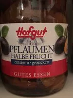 Mängden socker i Pflaumen halbe Frucht