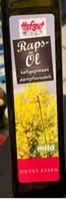 Mängden socker i Rapsöl
