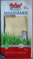 Mängden socker i Maasdamer 45% Fett i. Tr.