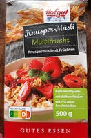 Mängden socker i knusper-müsli Multifrucht