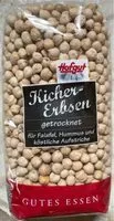 Mängden socker i Kichererbsen getrocknet