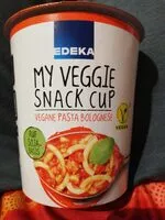 Mängden socker i my veggie snack cup vegane pasta Bolognese