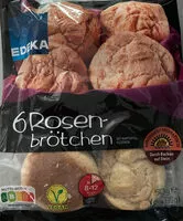 Mängden socker i 6 Rosenbrötchen mit Kartoffelflocken