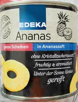 Mängden socker i Ananas, ganze Scheiben, in Ananassaft