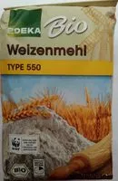 Mängden socker i EDEKA Bio Weizenmehl Type 550 4311501333778