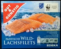 Mängden socker i Pazifische Wildlachsfilets
