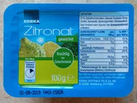 Mängden socker i Zitronat gewürfelt