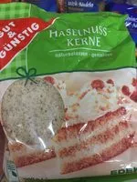Mängden socker i Haselnusskerne gemahlen