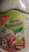 Mängden socker i Würzige Remoulade, Mit 65% Rapsöl