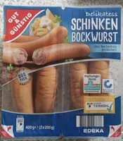 Mängden socker i Delikatess Schinken Bockwurst