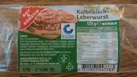 Mängden socker i Leberwurst mit Kalbfleisch