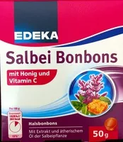 Mängden socker i Salbei Bonbons mit Honig und Vitamin C