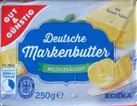 Mängden socker i Deutsche Markenbutter