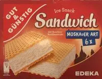 Mängden socker i Ice Snack Sandwich Moskauer Art