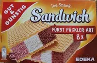 Mängden socker i Ice Snack Sandwich