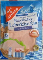 Mängden socker i LEBERKÄSE IN SCHEIBEN