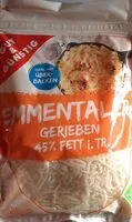 Mängden socker i Emmentaler gerieben