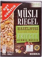 Mängden socker i Haselnuss Riegel