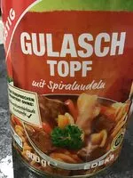 Mängden socker i Dose Gulaschtopf mit Spiralnudeln