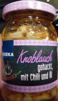 Mängden socker i Knoblauch gehackt, mit Chili und Öl