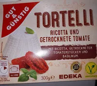 Mängden socker i Tortellini Ricotta und getrocknete Tomate
