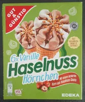 Mängden socker i Waffeleis Haselnuss Hörnchen