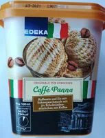 Mängden socker i Kaffeeeis und Eis mit Sahnegeschmack mit 3% Schokoladenstückchen mit Kaffee.