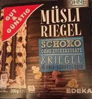 Mängden socker i Müsli Riegel schoko