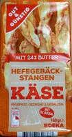 Mängden socker i Hefegebäckstangen Käse