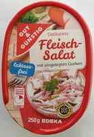 Mängden socker i Fleischsalat mit eingelegten Gurken