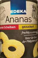 Mängden socker i Dosenfrüchte Ananas, ganze Scheiben, gezuckert
