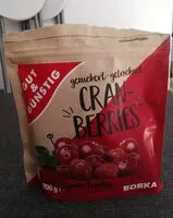Mängden socker i Cranberries, gezuckert, getrocknet