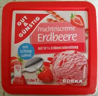 Mängden socker i Fruchteiscreme Erdbeere